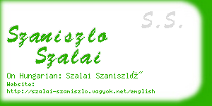 szaniszlo szalai business card